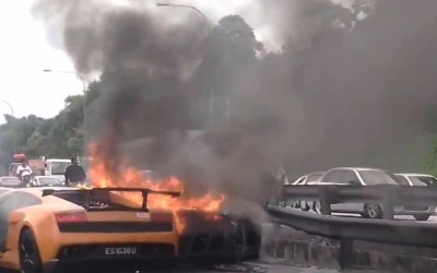 Video: Τρεις Lamborghini καήκαν σε ατύχημα