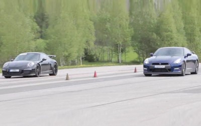 Porsche 911 GT3 εναντίον Nissan GT-R (VIDEO)
