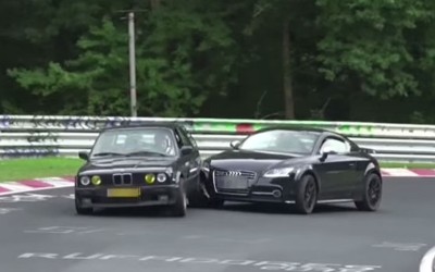 Audi TT «εμβολίζει» μια BMW E30 (VIDEO)