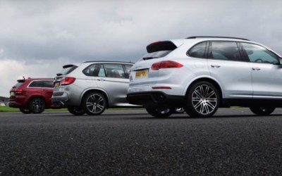 Κόντρα μεγατόνων με τρία super SUV (video)