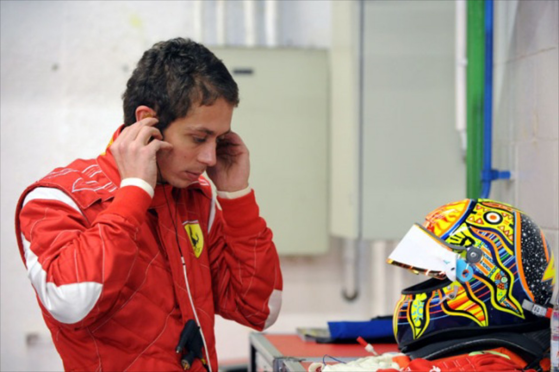Ο Valentino Rossi δοκιμάζει την F2008 στο Mugello