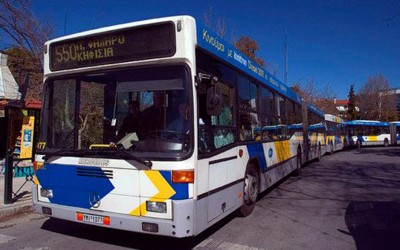 Χωρίς λεωφορεία για 6 ώρες η Αθήνα την Πέμπτη