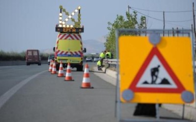 Εργασίες στη νέα Εθνική οδό Κορίνθου - Πατρών