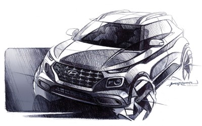Τα σκίτσα του Hyundai Venue αφήνουν… υποσχέσεις