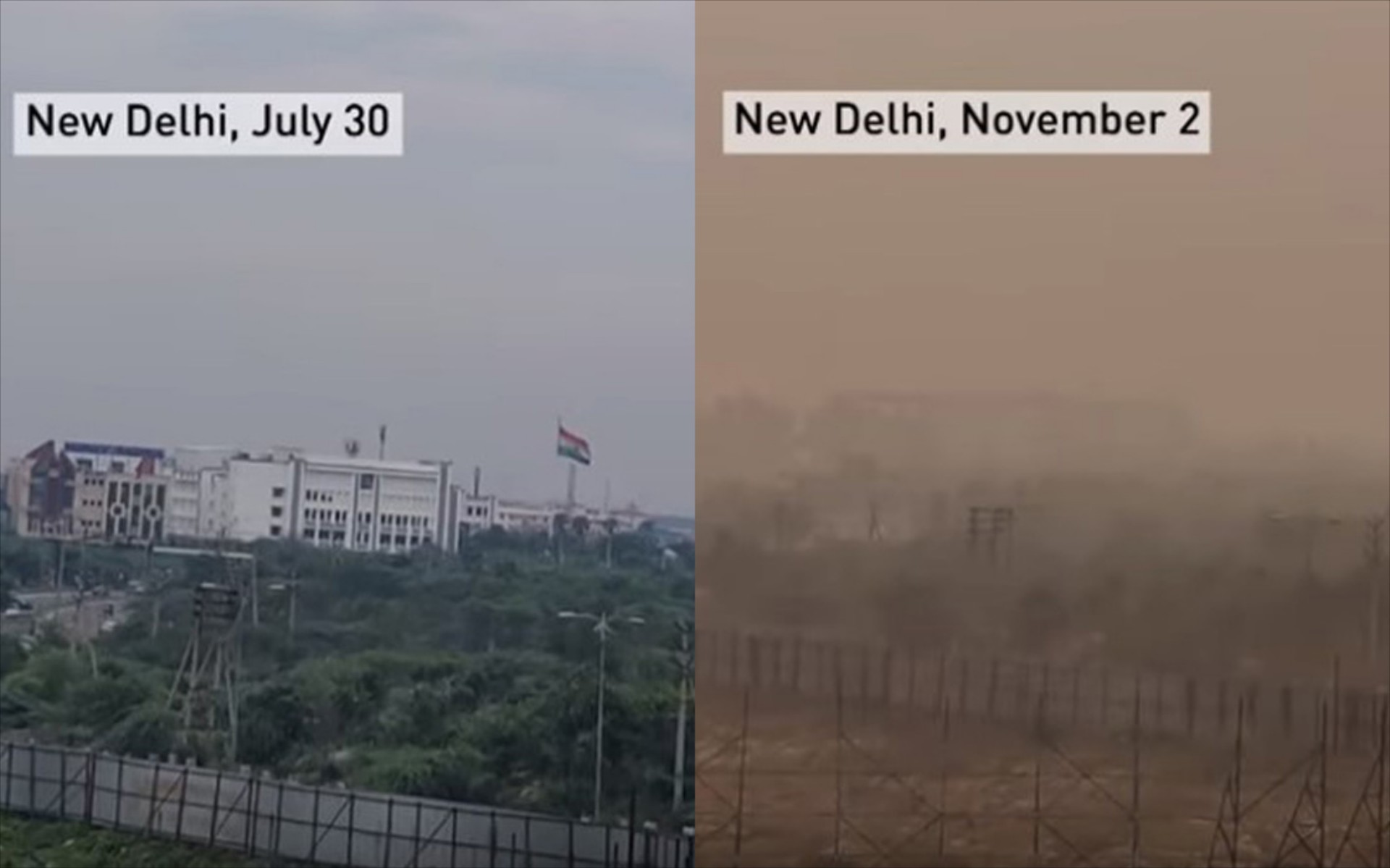 Σαν να καπνίζεις 50 τσιγάρα τη μέρα: Το νέφος εξαφάνισε το Δελχί (vid)