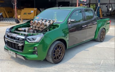 Isuzu pick-up με 5 τούρμπο (video)