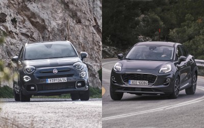 Δοκιμή: Fiat 500X Sport ή Ford Puma Hybrid;