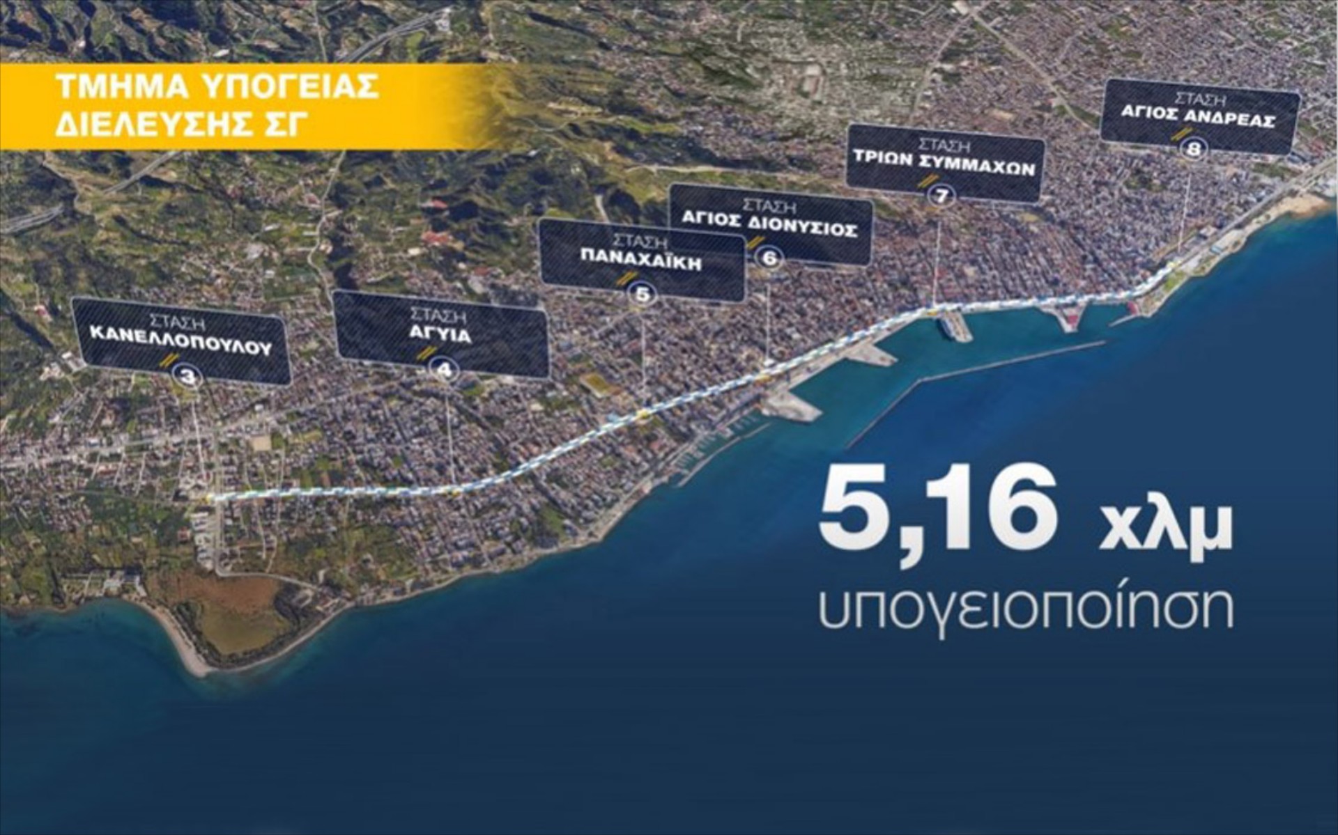 Υπογειοποίηση της σιδηροδρομικής γραμμής της Πάτρας για 5 χλμ (video)