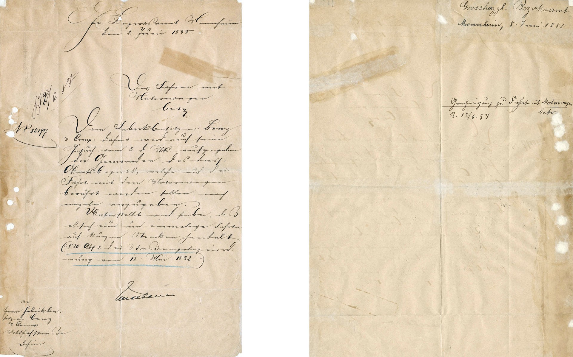 Το πρώτο «δίπλωμα οδήγησης» ήταν του Carl Benz