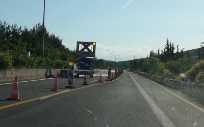 Εκτροπή κυκλοφορίας στην Αθηνών - Θεσσαλονίκης στο ύψος του Αλιάκμονα
