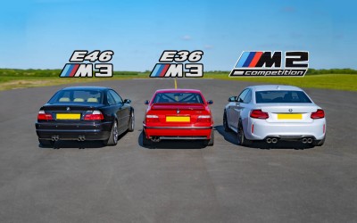 Drag Race by M division: BMW E46 M3 vs E36 M3 vs M2 Competition [Video]