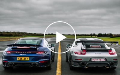 Porsche Drag Race: 911 Turbo S vs GT2 RS [Video]