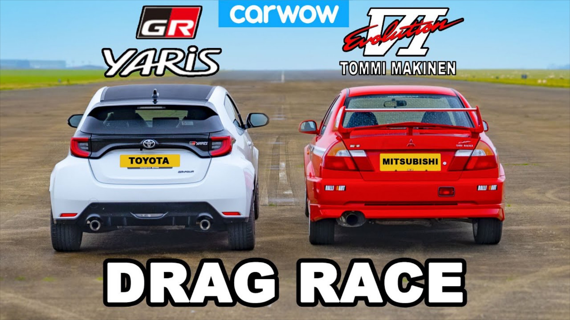 Homologation Special Drag Race: Toyota GR Yaris vs Mitsubishi EVO VI TM [Video]