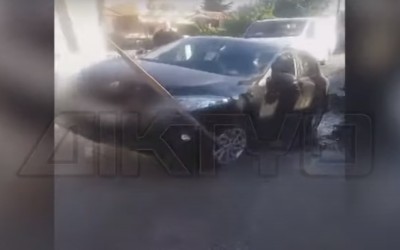 Δρόμος «κατάπιε» αυτοκίνητο στις Σέρρες [Video]