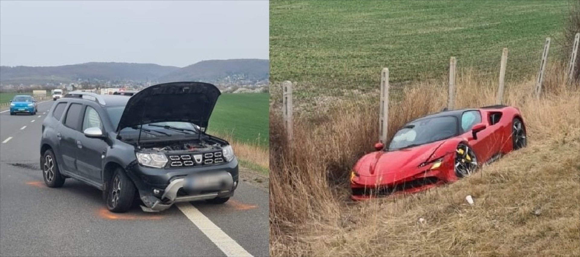 Ferrari τρακάρει με Dacia: Η αστυνομία τρολάρει και... βγάζει νικητή!