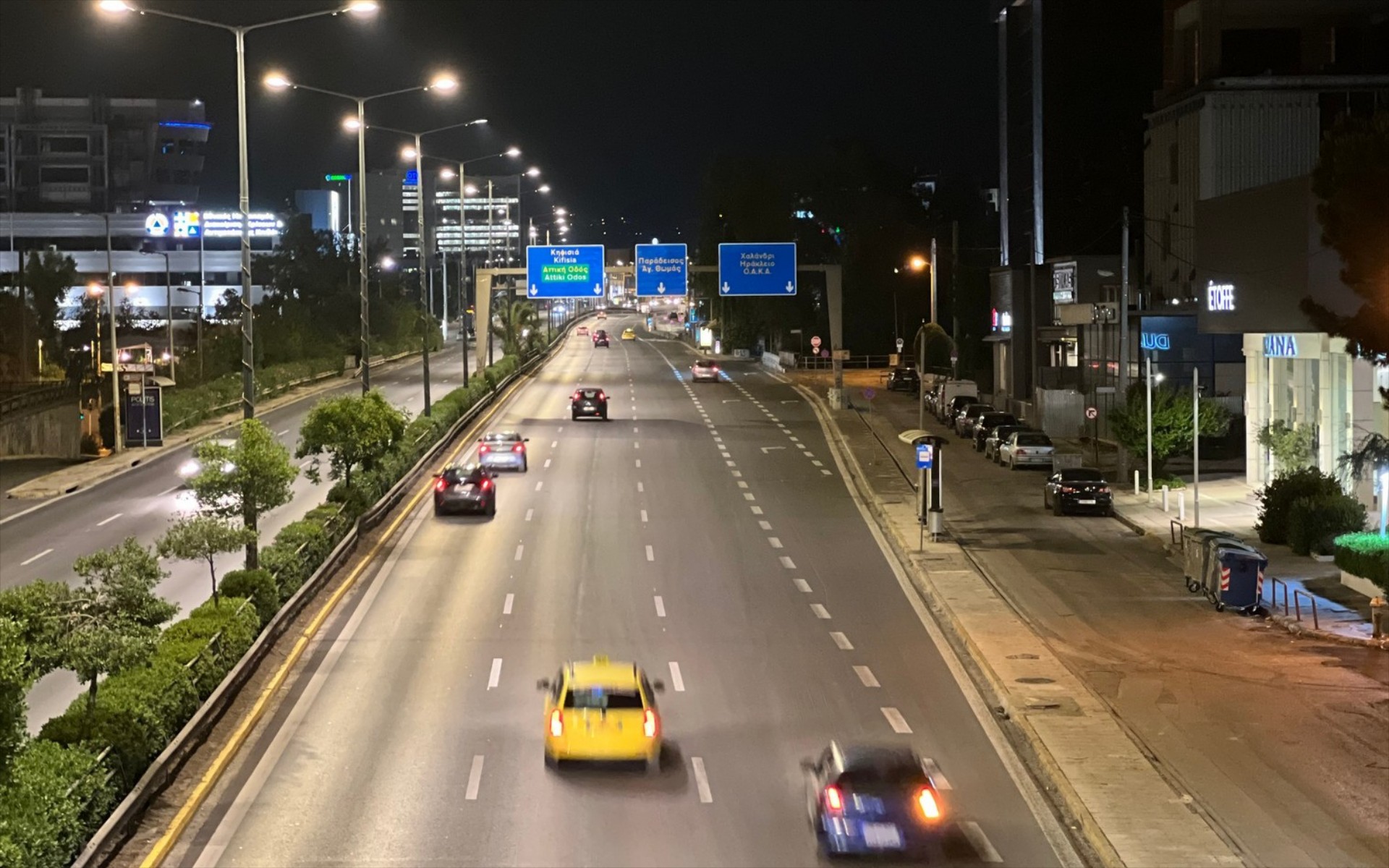 Λεωφόρος Κηφισίας: Μπήκαν φώτα LED σε όλο τον δρόμο 