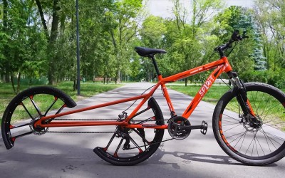 Μπορεί να δουλέψει ένα ποδήλατο με δύο μισές ρόδες; [video] 