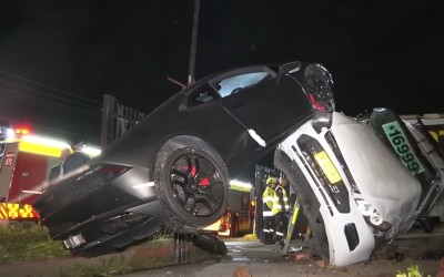 Τράκαρε νοικιασμένη Lamborghini σε αντιπροσωπεία - Καταζητείται ο οδηγός [video]