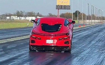 Corvette σηκώνεται σούζα από τη δύναμη - Έκανε ρεκόρ στο 400άρι! [video]