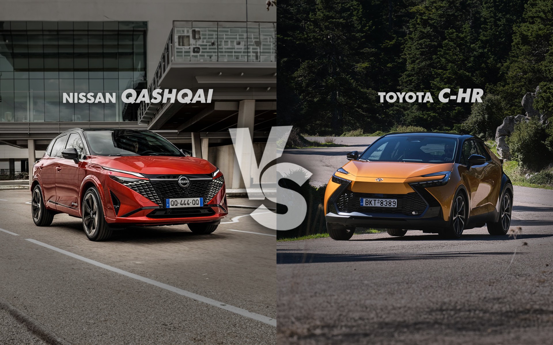 Nissan Qashqai vs Toyota C-HR - Η «μάχη» των υβριδικών SUV