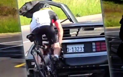 Ποδηλάτης τρακάρει σε μια DeLorean που είχε παρκάρει σε ποδηλατόδρομο – Ποιος φταίει; [video]