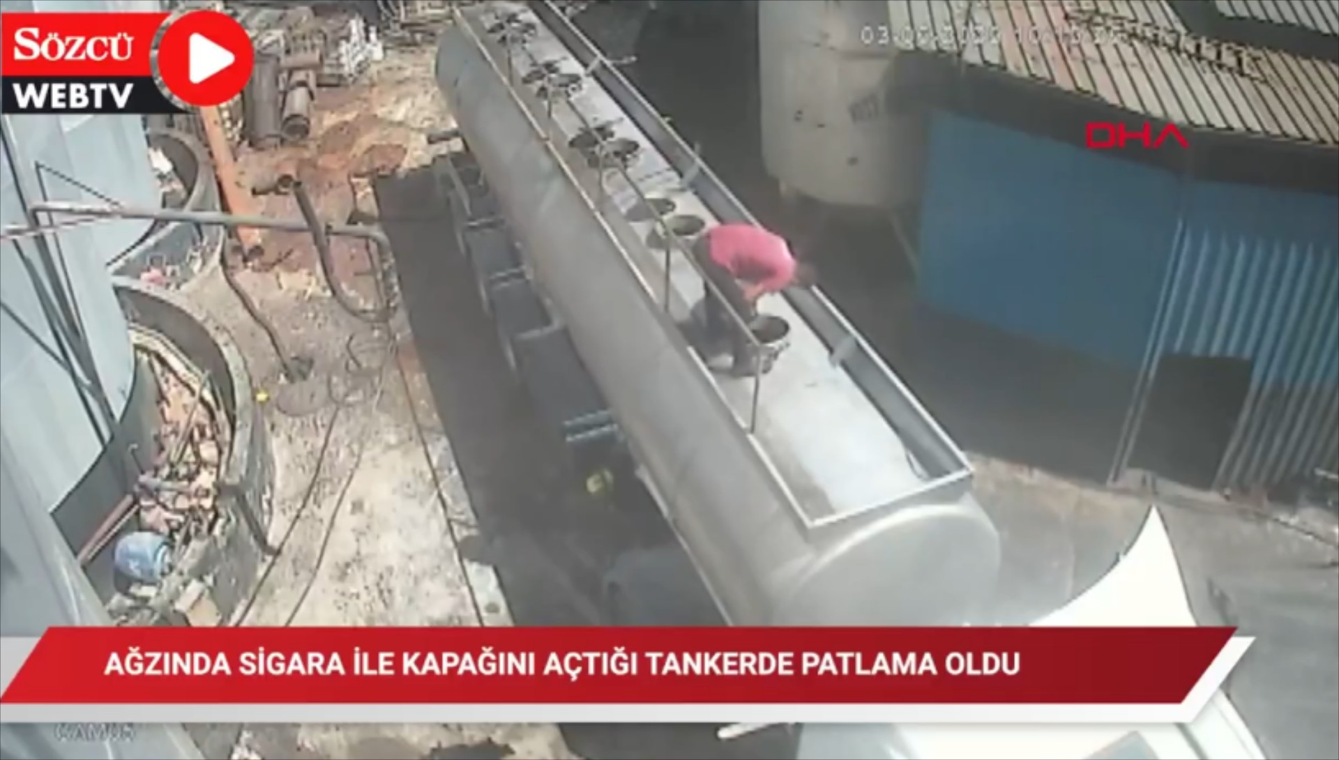 Τρομερή έκρηξη στην Τουρκία – Πήγε να καθαρίσει βυτιοφόρο με τσιγάρο στο στόμα [video] 