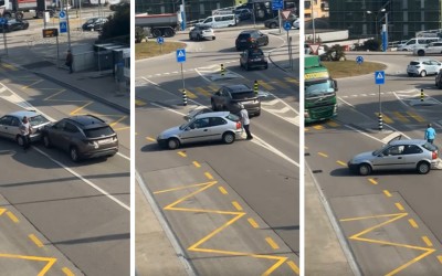 Ελβετία: Οδηγός Hyundai τρακάρει, φεύγει αφρενάριστος και κάνει βουτιά σε πάρκινγκ [video]