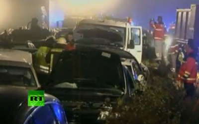 VIDEO: Καραμπόλα 52 αυτοκινήτων