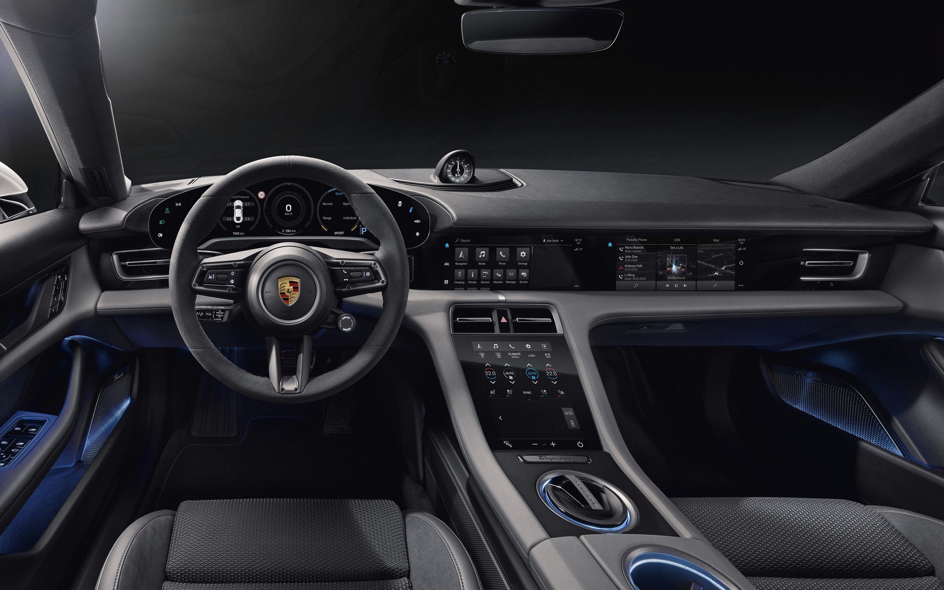 Αποκαλύφθηκε το εσωτερικό της Porsche Taycan