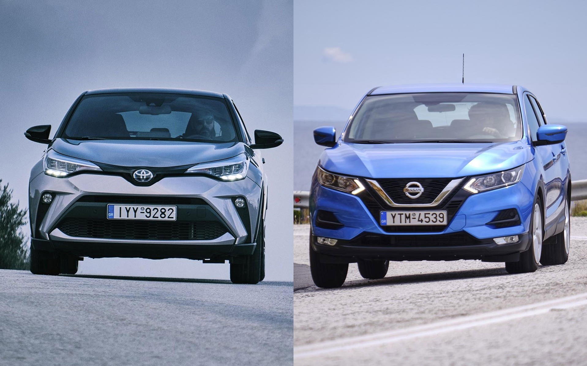Δοκιμή: Nissan Qashqai 1.3 Turbo ή Toyota C-HR 1.8 Hybrid;