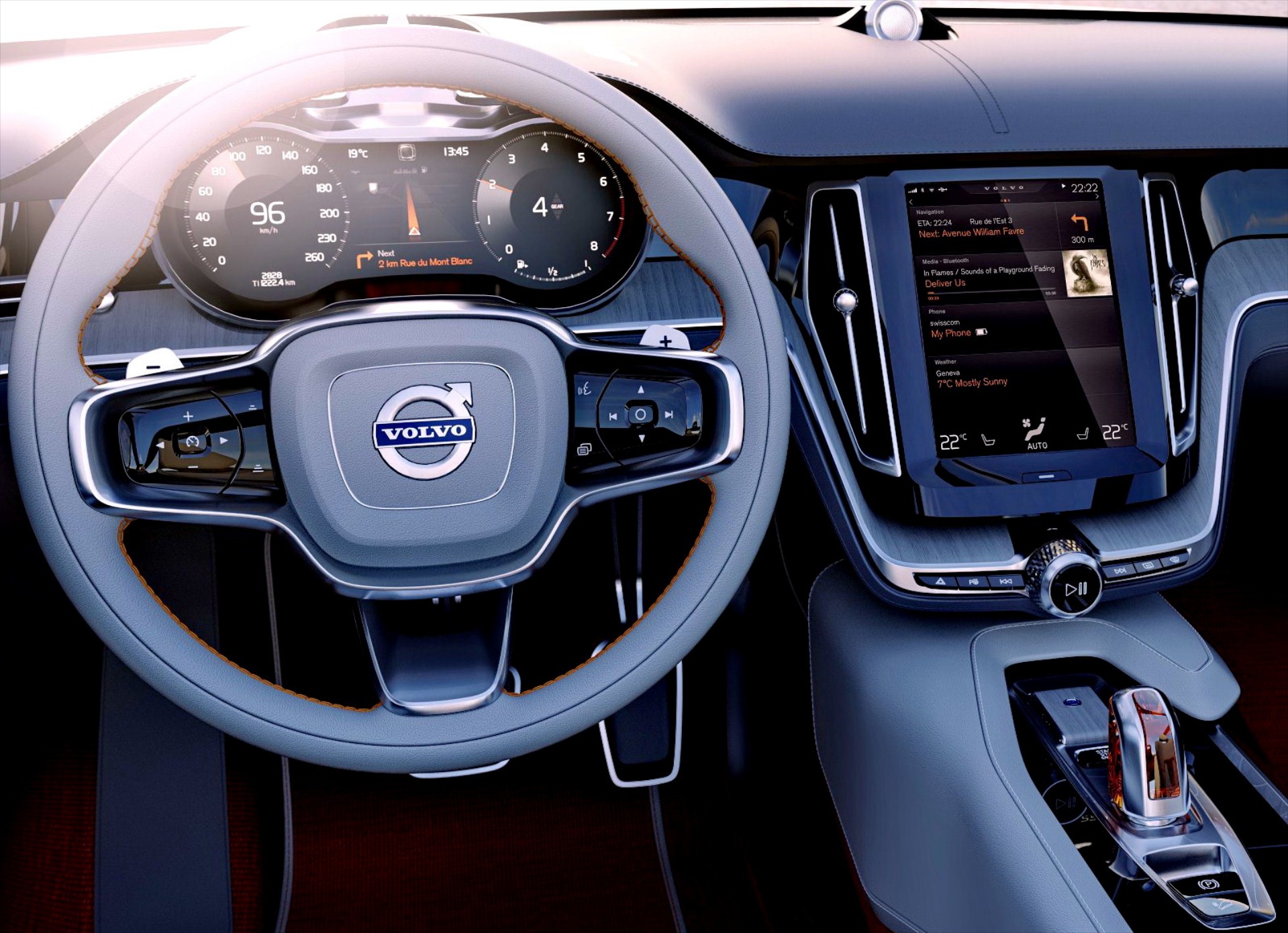 Χειρισμός ταμπλέτας στην κονσόλα των νέων Volvo 