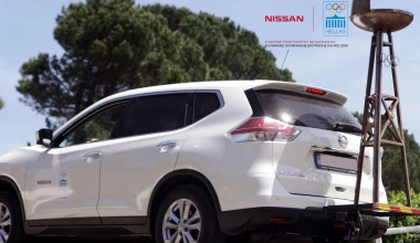 Το Nissan X-Trail μεταφέρει την Ολυμπιακή φλόγα