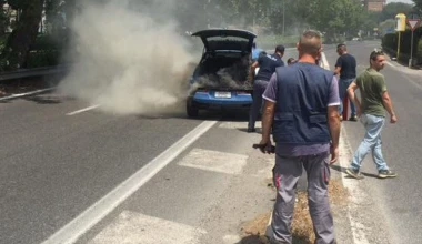 Περιπολικό BMW i3 τυλιγμένο στις φλόγες (video)