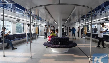 Το πρώτο υπερυψωμένο λεωφορείο στην Κίνα (video)