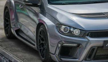 Ένα VW Scirocco… τούμπανο