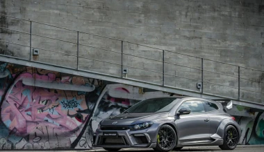 Ένα VW Scirocco… τούμπανο