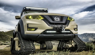 Ένα άγριο Nissan X-Trail με ερπύστριες