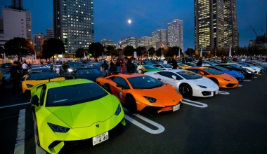 Πάνω από 200 Lamborghini γιορτάζουν στην Ιαπωνία
