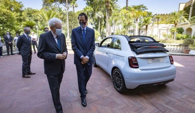 Το ηλεκτρικό Fiat 500 υπέβαλε τα διαπιστευτήριά του στον Πρόεδρο της Ιταλίας