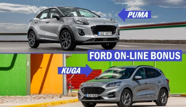 FORD ON-LINE BONUS: Απόκτησε τα νέα Puma και Kuga με μεγάλο όφελος, επιτόκιο 0,99% και 8 χρόνια εργοστασιακή εγγύηση
