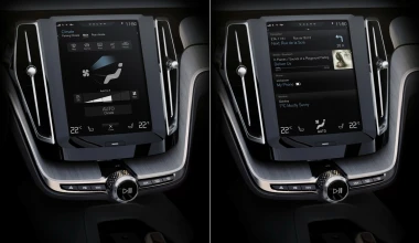 Χειρισμός ταμπλέτας στην κονσόλα των νέων Volvo 