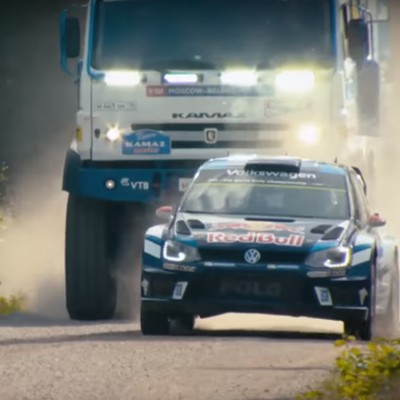 Φορτηγό κυνηγάει το αγωνιστικό VW Polo WRC; (video)