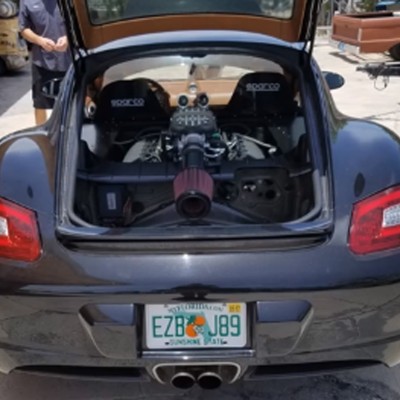 Porsche Cayman με 5λιτρο από Mustang (video)