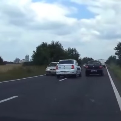 “Τυχερή” προσπέραση από αυτοκίνητο… κλινικής (video)