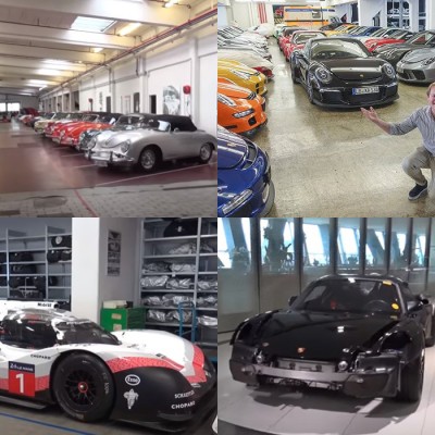 Ο τυχερός που μπήκε στο μυστικό γκαράζ της Porsche! (video)