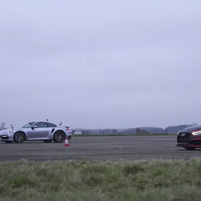 Drag Race: Audi RS3 vs BMW M5 vs Porsche 911 Turbo S