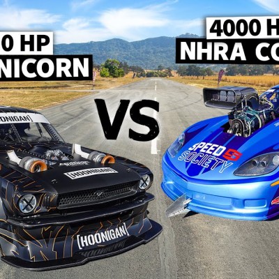 Η 14χρονη κόρη του Ken Block με το Hoonicorn των 1.400 ίππων κόντρα σε μία Corvette 4.000 ίππων [Video]