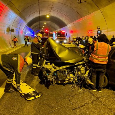 Άσκηση Πυροσβεστικής για απεγκλωβισμό τραυματιών στη σήραγγα των Τεμπών