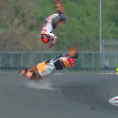 Moto GP: Ο Marquez με πρόβλημα υγείας, από πτώση με 180+ km/h [video]