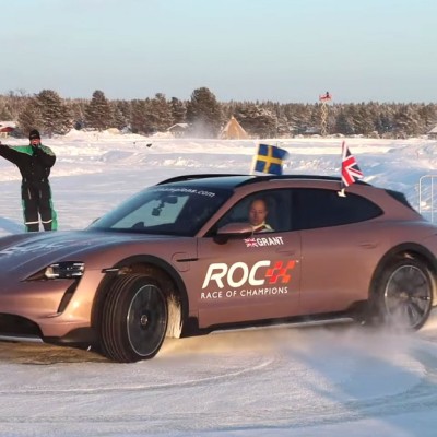 Νέο ρεκόρ Guinness για την Porsche Taycan: Τα περισσότερα donuts σε πάγο! [video]